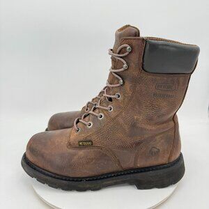 Wolverine McKay Men Sz 11.5 EW W05680 Dark Brown Leather Steel Toe Boot